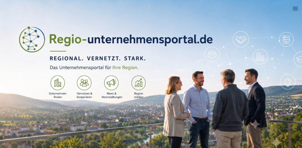 Website-Screenshot Projekt Regio-Unternehmensportal